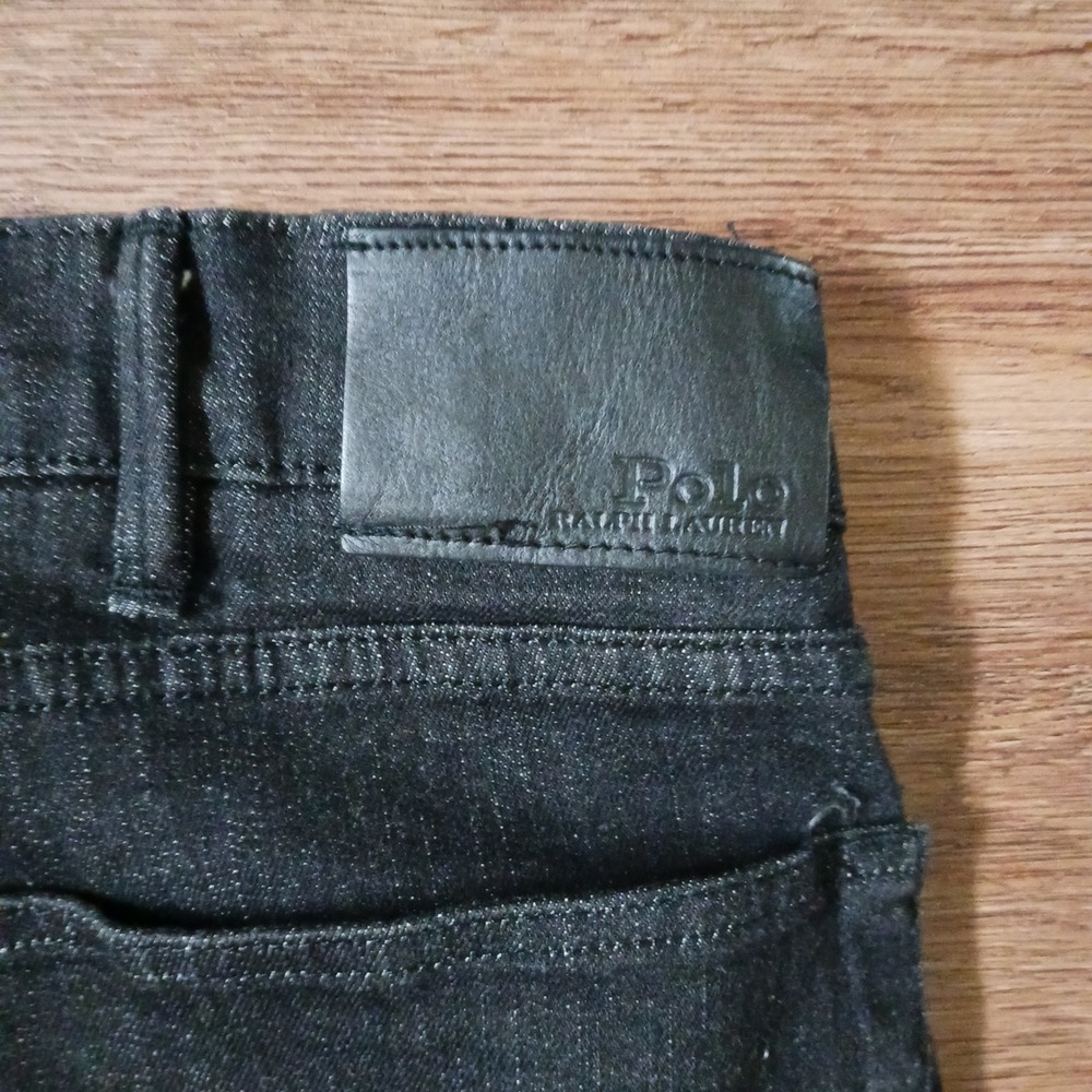 Polo Ralph Lauren Prospect Straight Black Jeans Mens 40x32 Dark Wash Denim - Picture 9 of 9